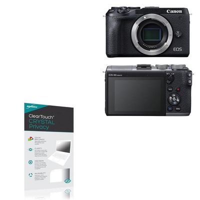 BoxWave Screen Protector Compatible with Canon EOS M6 Mark II - ClearTouch Crystal Privacy (2-Pack), Privacy Screen Protector Flexible Film Clear