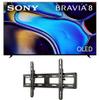 Sony K55XR80 55 Inch IMAX Enhanced Bravia OLED 4K HDR Google TV with a Sanus VMPL50A-B1 Tilting Wall Mount for 32-85 Inch Flat Screen TVs (2024) view 1