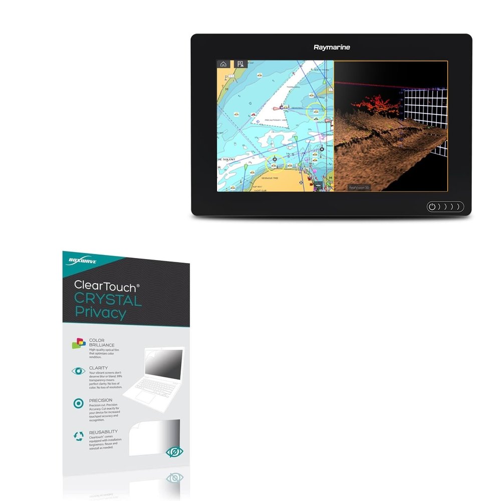 BoxWave Screen Protector Compatible with Raymarine Axiom+ 9 - ClearTouch Crystal Privacy (2-Pack), Privacy Screen Protector Flexible Film Clear