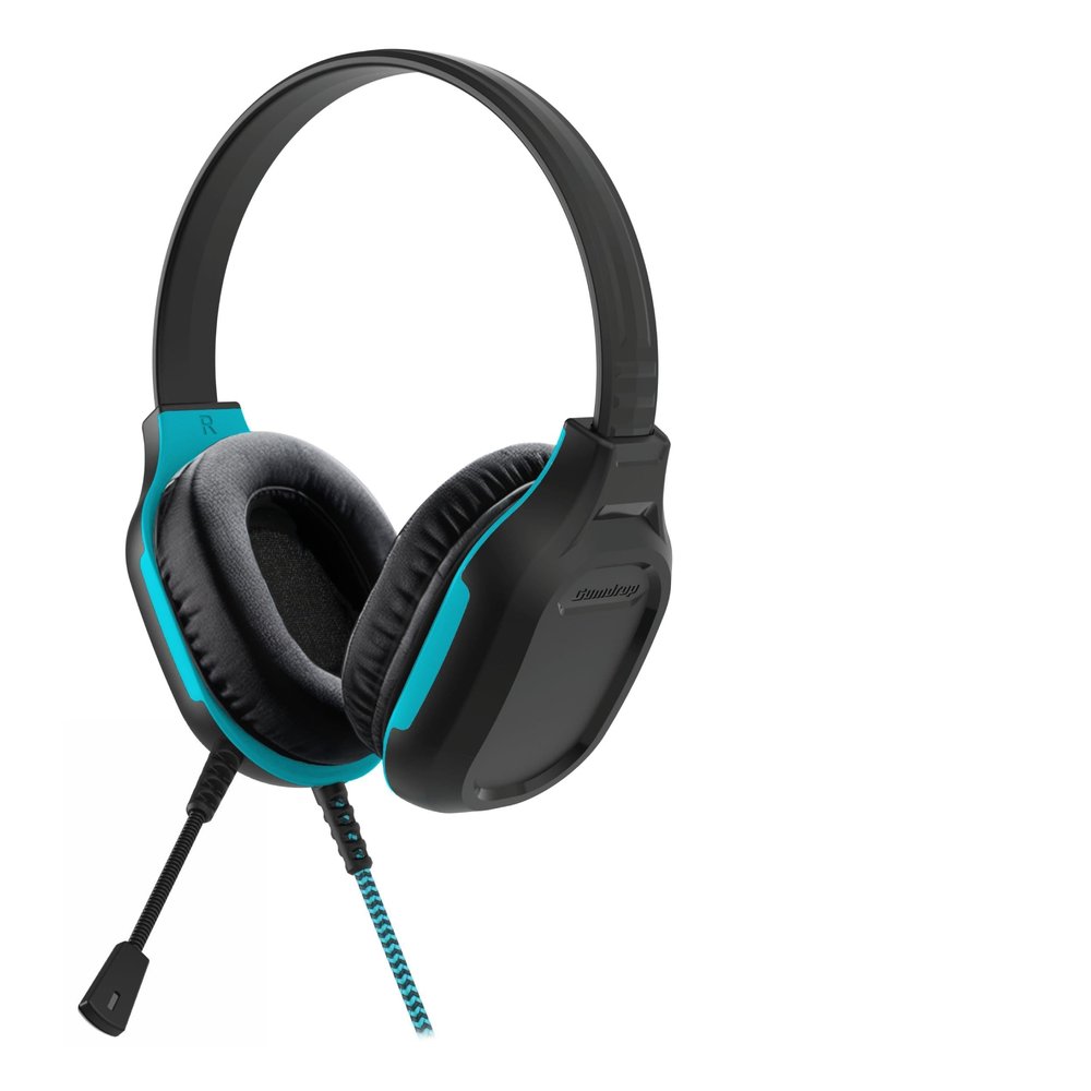 Gumdrop DropTech Wired Headphones w/Mic | 3.5mm (10 Pack) - Long Tangle Free Chew-Proof Cord Rugged Drop Tested and Comfortable for Kids, Students, Classroom and School Use - Black