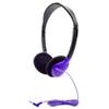 HamiltonBuhl HA2-PPL Personal On-Ear Stereo Headphones 10-Pack  Purple, Replaceable Foam Cushions, Adjustable Headband, 5 ft Chew-Resistant Dura-Cord, 3.5mm Stereo Plug view 3