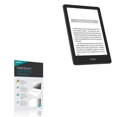 BoxWave Screen Protector Compatible With Amazon Kindle Paperwhite (5th Gen 2021) - ClearTouch Crystal Privacy (2-Pack), Privacy Screen Protector Flexible Film Clear