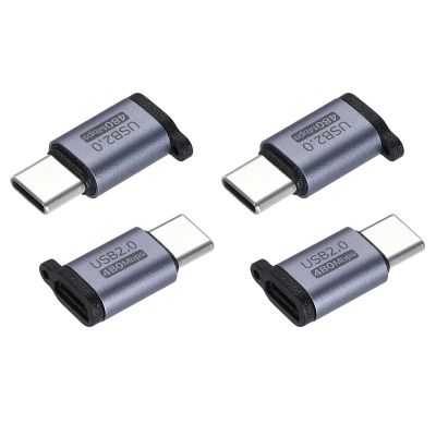 MECCANIXITY 2Pcs Micro USB to Type C Adapter, Micro USB Male to Type C Female Converter Connector for Laptop PC Phone Car