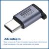 MECCANIXITY 2Pcs Micro USB to Type C Adapter, Micro USB Male to Type C Female Converter Connector for Laptop PC Phone Car view 4