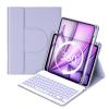 Bettdow Keyboard Case for iPad Air 11" 2025 M3/Air 11 inch 2024 M2 & iPad Pro 11" 4/3/2/1,iPad Air 5th/4th 10.9",360 Rotating Case and Magnetic Detachable Keyboard Portrait/Landscape Modes-Purple view 1