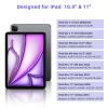 Bettdow Keyboard Case for iPad Air 11" 2025 M3/Air 11 inch 2024 M2 & iPad Pro 11" 4/3/2/1,iPad Air 5th/4th 10.9",360 Rotating Case and Magnetic Detachable Keyboard Portrait/Landscape Modes-Purple view 2