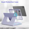 Bettdow Keyboard Case for iPad Air 11" 2025 M3/Air 11 inch 2024 M2 & iPad Pro 11" 4/3/2/1,iPad Air 5th/4th 10.9",360 Rotating Case and Magnetic Detachable Keyboard Portrait/Landscape Modes-Purple view 3