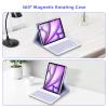 Bettdow Keyboard Case for iPad Air 11" 2025 M3/Air 11 inch 2024 M2 & iPad Pro 11" 4/3/2/1,iPad Air 5th/4th 10.9",360 Rotating Case and Magnetic Detachable Keyboard Portrait/Landscape Modes-Purple view 4
