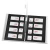 Aluminum SIM Card Case, 16Slots Ultrathin SIM Card Holder, Fit for 8 SIM Card, 8 Micro sim Card, Silver view 1