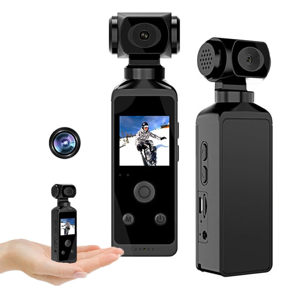 E EMZHOLE 4K Action Camera,Body Camera,Ultra HD Underwater Waterproof Sports Camera with Mic Clip, 270 Rotatable Wifi Digital Video Camera Camcorder 1.3 LCD Small Video Camera for Sport Riding Diving