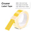 20 Pack Cruxer Replacement for Dymo A521208 3D Embossing Tape 12mm x 3m White on Yellow Self-Adhesive Embossed Label Replacement for Office Mate II 1540 154000 Organizer Xpress Pro 1575 Label Maker view 2