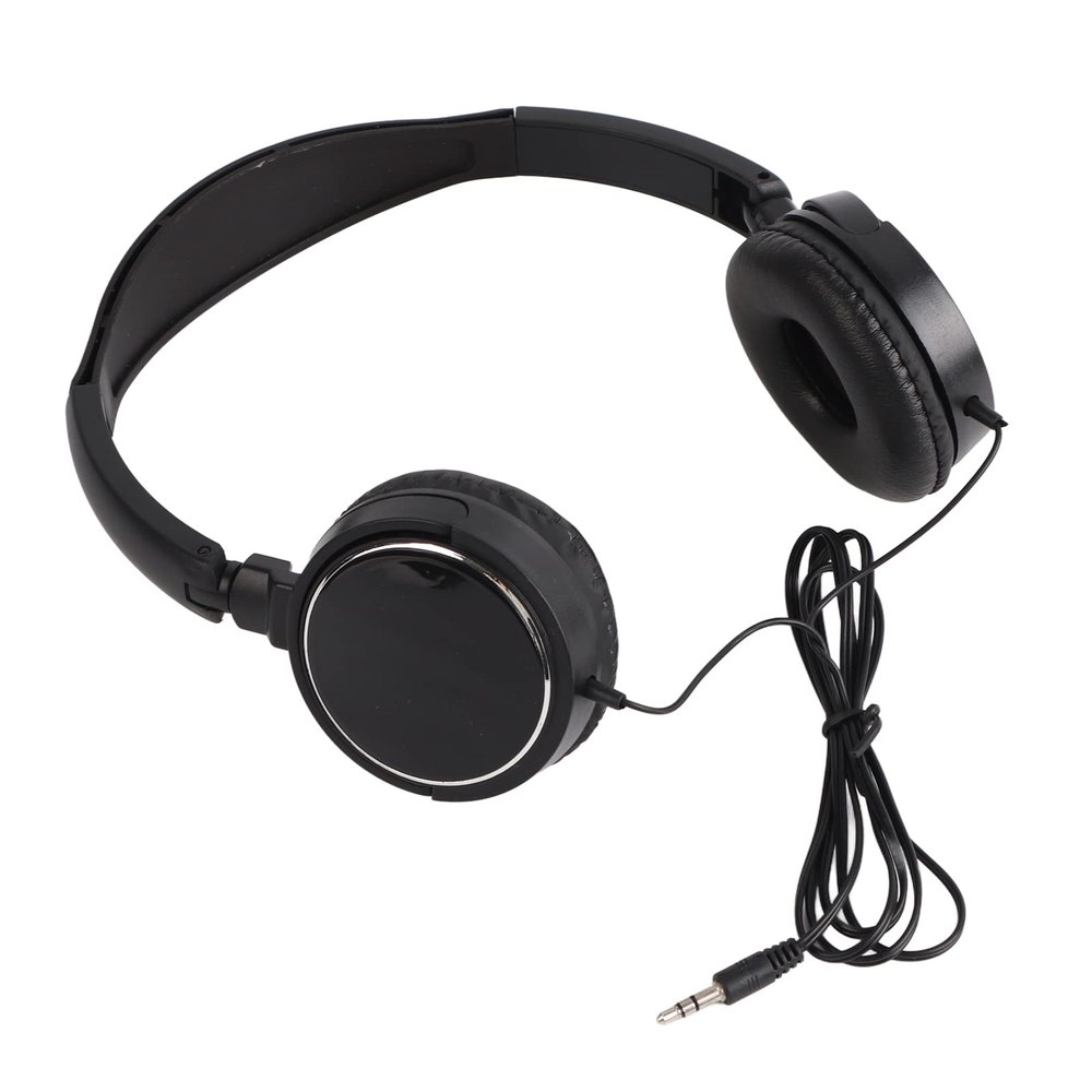 Foldable Compact Wired Headset Stereo HiFi Music Headphone for Studio Headphone, Comfortable Wearing with Skin Friendly Earmuffs Pads, Rotatable Ear Cup and Adjustable Headband