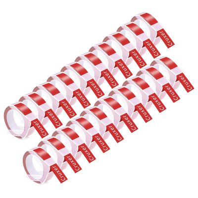 20 Pack Cruxer Replacement for A521202 3D Embossing Tape 12mm x 3m White on Red Self-Adhesive Embossed Label Replacement for Office Mate II 1540 154000 Organizer Xpress Pro 1575 Label Maker