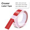 20 Pack Cruxer Replacement for A521202 3D Embossing Tape 12mm x 3m White on Red Self-Adhesive Embossed Label Replacement for Office Mate II 1540 154000 Organizer Xpress Pro 1575 Label Maker view 2