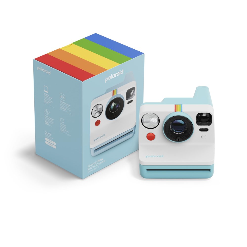 Polaroid Now 3rd Generation I-Type Instant Film Camera - Arctic Blue - Camera Only No Film (9157)