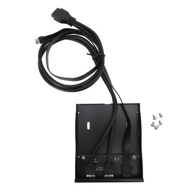 Masyrt 3.5 Inch Floppy Panel with USB 19PIN Type E Input, USB A 5Gbps & Type C 10Gbps, 20Gbps Transfer Rate for PC Desktop