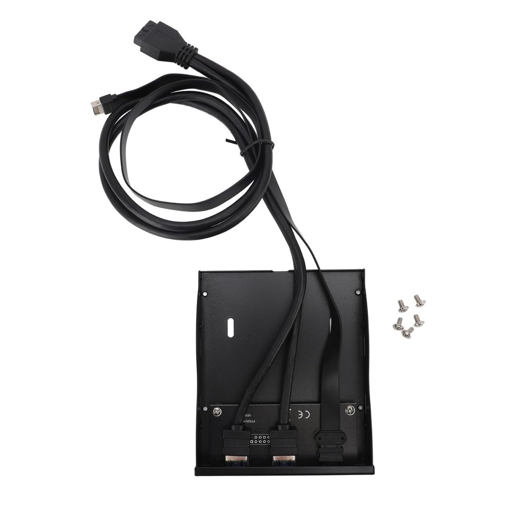 Masyrt 3.5 Inch Floppy Panel with USB 19PIN Type E Input, USB A 5Gbps & Type C 10Gbps, 20Gbps Transfer Rate for PC Desktop