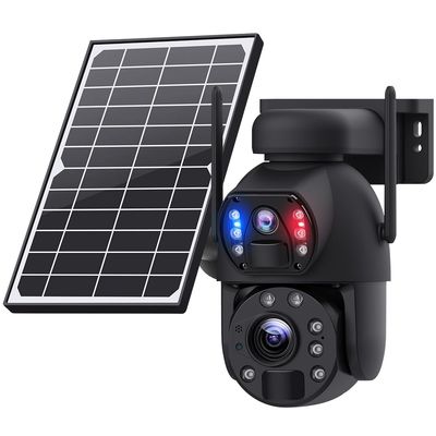 Welaso Solar Powered Security Camera Outdoor,4G/WiFi Dual Lens,20x/36x Zoom,6MP Resolution,PIR Human Detection,Color+IR Night Vision,Two-Way Audio,IP66 Waterproof (20X Optical Zoom, 4G versioin)