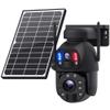 Welaso Solar Powered Security Camera Outdoor,4G/WiFi Dual Lens,20x/36x Zoom,6MP Resolution,PIR Human Detection,Color+IR Night Vision,Two-Way Audio,IP66 Waterproof (20X Optical Zoom, 4G versioin) view 1