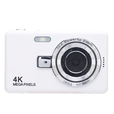 2.4in 4K HD Screen 1080P 180 Flip Video Camera, 50MP Digital Camera, 16X Digital Zoom Anti Shake USB Kids Camera Camcorder Portable Mini Camera for Students, Teens, Kids Gifts