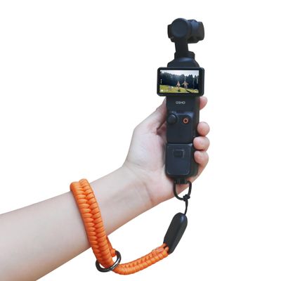 CYNOVA DJI Osmo Pocket 3 Accessories, Adjustable Nylon Hand Wrist Straps Lanyard with a 1/4" Screw, For Insta360 Selfie Stick, Go pro/Xtra Muse, Nikon Canon Sony Samsung Dslr Cameras, orange