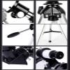 Portable Binoculars High Power Astronomical Telescope,Adults 70mm Astronomical Refractor Hd Telescopes Monocular,with Tripod,with Phone Mount Starfinder 90 Mirror view 3