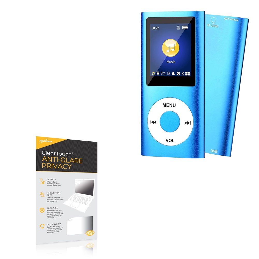 BoxWave Screen Protector Compatible with Gracioso Mp3 Player (1.8 in) - ClearTouch Anti-Glare Privacy (2-Pack), Privacy Screen Protector Flexible Film Anti-Glare