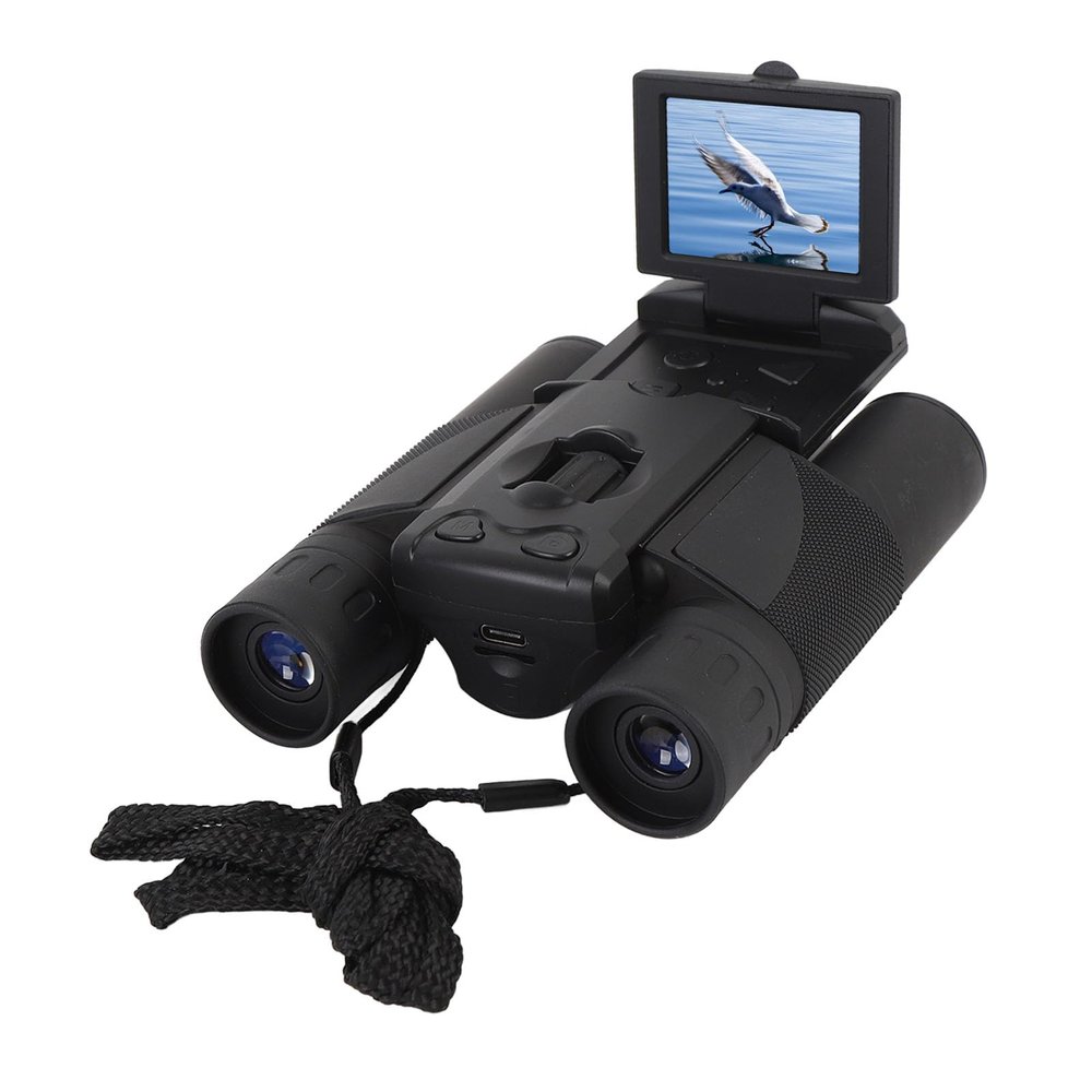 10x25 Digital Binoculars with Camera, 48MP 2.5K 8X Digital Zoom Videos Camera, 2 Inch Color Screen, Wide Angle Lenses, Video Photo Recorder Binoculars