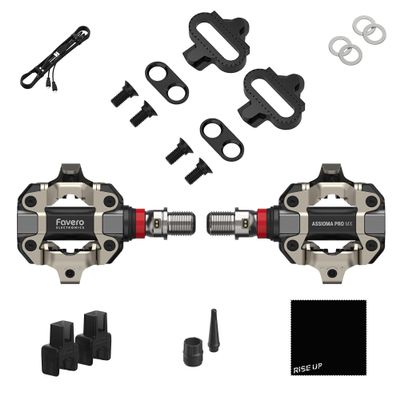 Favero Assioma PRO MX-2, Dual-Sensing Side Pedal Based Cycling MTB Power Meter, Bluetooth and ANT+ Connectivity for Bike Computers, Cycling GPS Units, & Smartphones