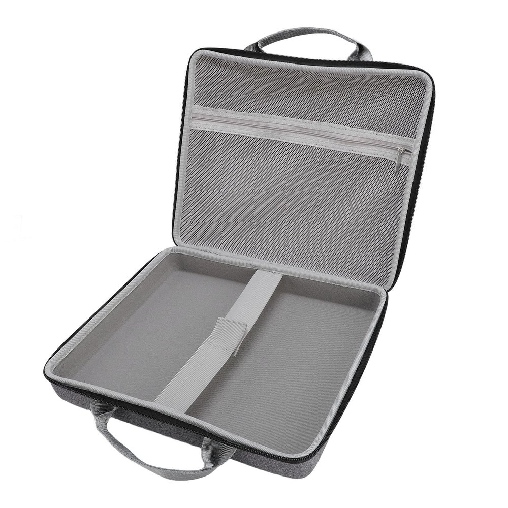 Hard Case for Mini Dish Kit, with Compartments, Ergonomic Handle And Zipper, Carrying Case, for Mount, Pipe Adapter, Power Cable, Ethernet Cable, 12.6 X 11 X 3.54 Inch