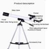 Monoculars Telescope High Power Kids Telescope 600x50mm with 20mm/12.5mm Eyepiece for Kids & Beginners Travel Telescope with Red Dot Finder for Moon Viewing Bird Watching Wildlife Scenery Binocula view 2
