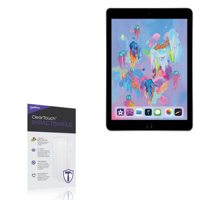 BoxWave Screen Protector Compatible with Apple iPad (6th Gen 2018) - ClearTouch ImpactShield (2-Pack), Impenetrable Screen Protector Flexible Film