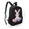 Happy Easter Bunny Rabbit Backpack Carry on Backpack Travel Laptop Backpack Casual Daypack for Weekender Business view 2