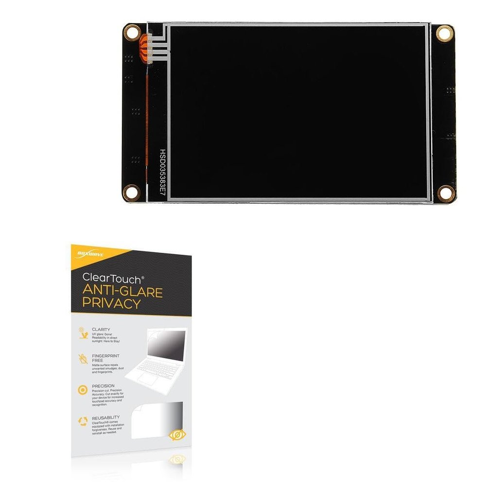 BoxWave Screen Protector Compatible With Nextion NX4832K035 (3.5 in) - ClearTouch Anti-Glare Privacy (2-Pack), Privacy Screen Protector Flexible Film Anti-Glare