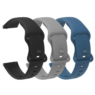 Lamshaw Compatible with Garmin Approach S44 Band, 20mm Quick Release New Soft Silicone Sport Replacement Straps Compatible for Garmin Approach S50, S44, S42, S40 Smartwatch (3pack-m, 20mm size band)