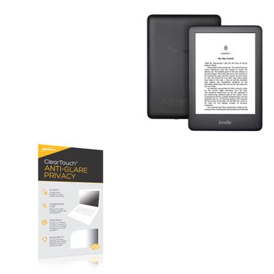 BoxWave Screen Protector Compatible with Amazon Kindle (10th Gen 2019) - ClearTouch Anti-Glare Privacy (2-Pack), Privacy Screen Protector Flexible Film Anti-Glare