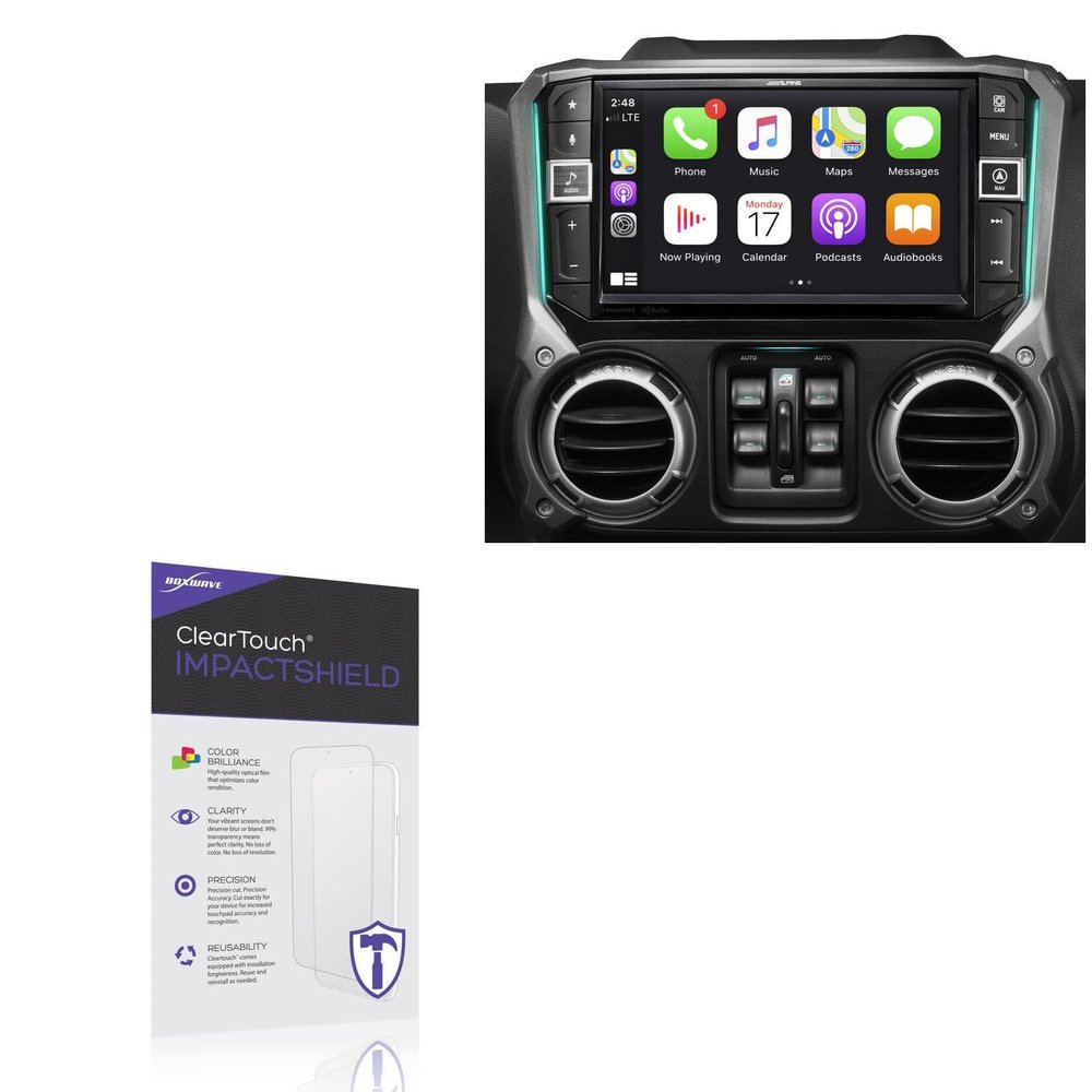BoxWave Screen Protector Compatible with Alpine X409-WRA-JK - ClearTouch ImpactShield (2-Pack), Impenetrable Screen Protector Flexible Film