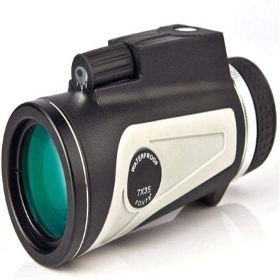 Portable Binoculars High Power Monocular Binoculars Telescope, 7x35 High Power HD Binoculars with Compass Measureable Distance