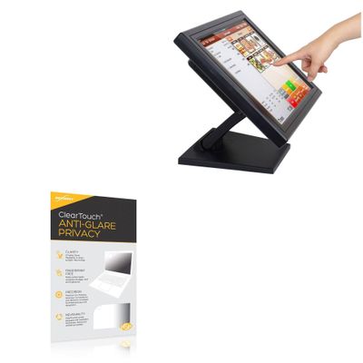 BoxWave Screen Protector Compatible With ANGEL POS TFT LCD TouchScreen Monitor (15 in) - ClearTouch Anti-Glare Privacy (2-Pack), Privacy Screen Protector Flexible Film Anti-Glare