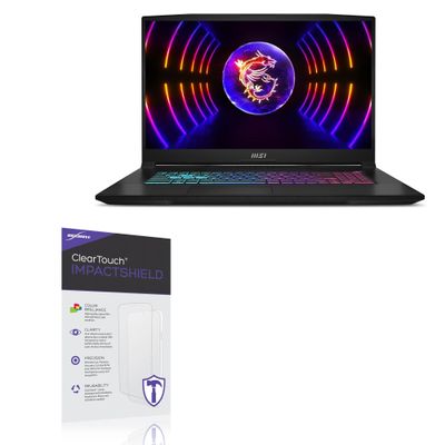 BoxWave Screen Protector Compatible with MSI Katana 17 - ClearTouch ImpactShield (2-Pack), Impenetrable Screen Protector Flexible Film
