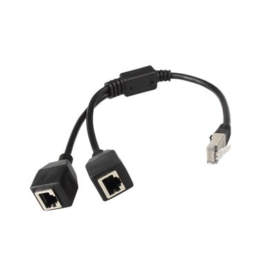 RJ45 Ethernet Splitter Adapter Cable 1 to 2 Port Adapter Cord LAN Ethernet Splitter for Computer Router