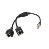 RJ45 Ethernet Splitter Adapter Cable 1 to 2 Port Adapter Cord LAN Ethernet Splitter for Computer Router view 1