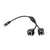 RJ45 Ethernet Splitter Adapter Cable 1 to 2 Port Adapter Cord LAN Ethernet Splitter for Computer Router view 2