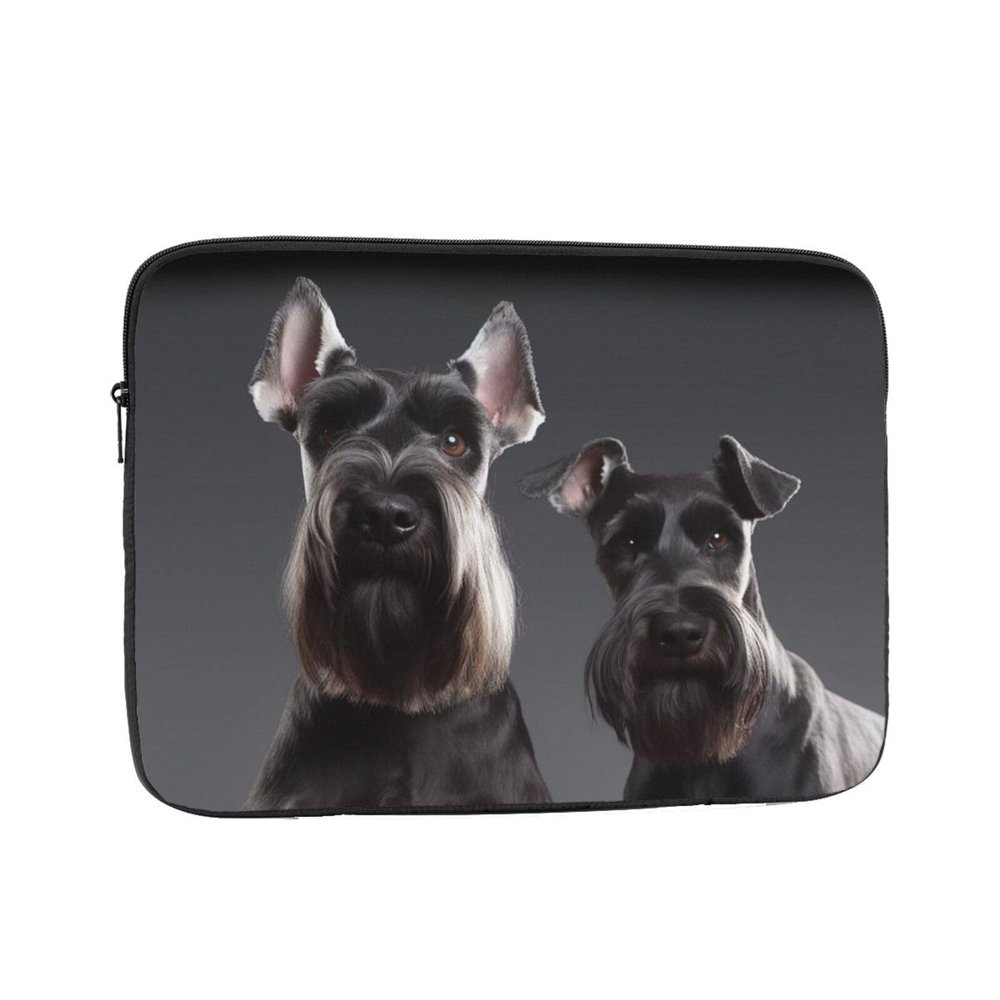 Cute Schnauzer Dog Laptop Sleeve 10 inch Shockproof Protective Computer Carrying Cover Water Resistant Computer Bag Laptop Case Briefcase Handbags Portable Laptop Bag Gifts for Men Women