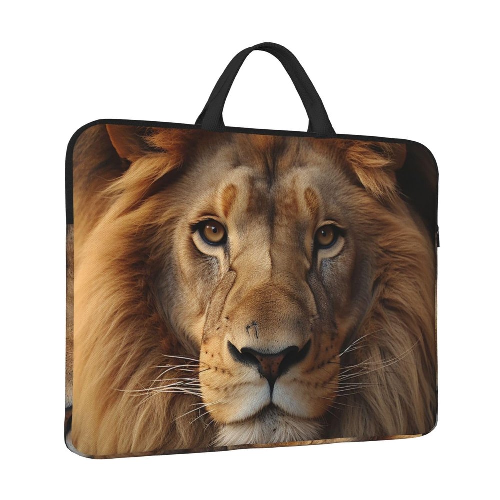 Laptop Case Sleeve 14 inch Laptop Bag Tote Shockproof Computer Carrying Bag African Lion Head Notebook Case Cover