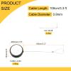 MECCANIXITY 3.3ft Retractable Cable Lock with Latch Remote Control Security Lock with Adjustable Cord Tether Anti Theft for Laptop, TV, 150 G, Black view 2