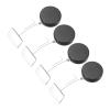 MECCANIXITY 3.3ft Retractable Cable Lock with Square Patch Remote Control Security Lock with Adjustable Cord Tether Anti Theft for Laptop, TV, 150 G, Black, 4 Pack view 1