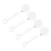 MECCANIXITY 3.3ft Retractable Cable Lock with Round Patch Remote Control Security Lock with Adjustable Cord Tether Anti Theft for Laptop, TV, 150 G, White, 4 Pack view 1