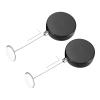 MECCANIXITY 3.3ft Retractable Cable Lock with Round Patch Remote Control Security Lock with Adjustable Cord Tether Anti Theft for Laptop, TV, 150 G, Black, 2 Pack view 1