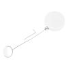 MECCANIXITY 3.3ft Retractable Cable Lock with Round Patch Remote Control Security Lock with Adjustable Cord Tether Anti Theft for Laptop, TV, 150 G, White view 1